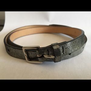 J.Crew Skinny Metallic Leather Belt